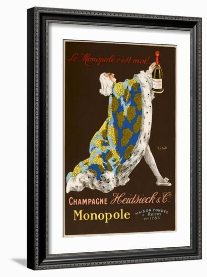 Monopole Champagne, Made by Heidsieck and Co-null-Framed Art Print