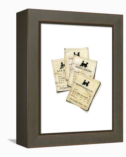 Monopoly Railroads-Stacy Milrany-Framed Stretched Canvas