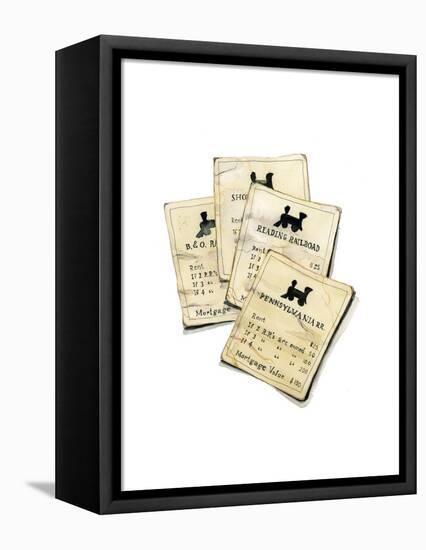 Monopoly Railroads-Stacy Milrany-Framed Stretched Canvas