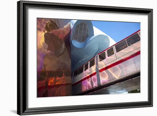 Monorail and Experience Music Project, Science Fiction Museum, Seattle, Washington, USA-Merrill Images-Framed Photographic Print