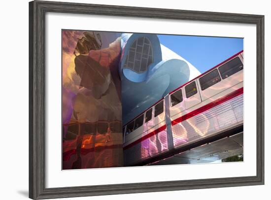 Monorail and Experience Music Project, Science Fiction Museum, Seattle, Washington, USA-Merrill Images-Framed Photographic Print