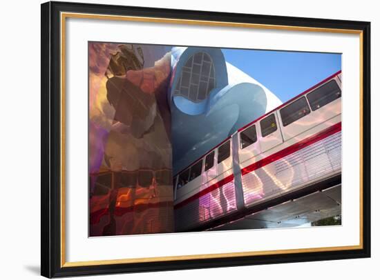 Monorail and Experience Music Project, Science Fiction Museum, Seattle, Washington, USA-Merrill Images-Framed Photographic Print