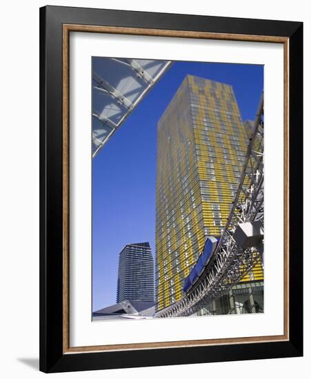 Monorail and Veer Towers at Citycenter, Las Vegas, Nevada, United States of America, North America-Richard Cummins-Framed Photographic Print