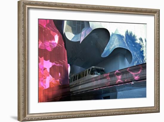 Monorail, Experience Music Project, Designed Frank Gehry, Seattle, Washington, USA-Charles Sleicher-Framed Photographic Print