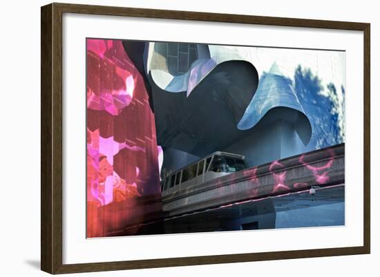 Monorail, Experience Music Project, Designed Frank Gehry, Seattle, Washington, USA-Charles Sleicher-Framed Photographic Print