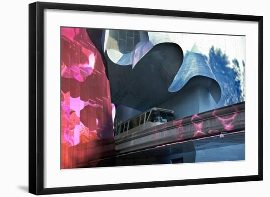 Monorail, Experience Music Project, Designed Frank Gehry, Seattle, Washington, USA-Charles Sleicher-Framed Photographic Print