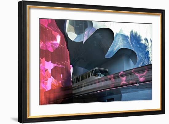 Monorail, Experience Music Project, Designed Frank Gehry, Seattle, Washington, USA-Charles Sleicher-Framed Photographic Print