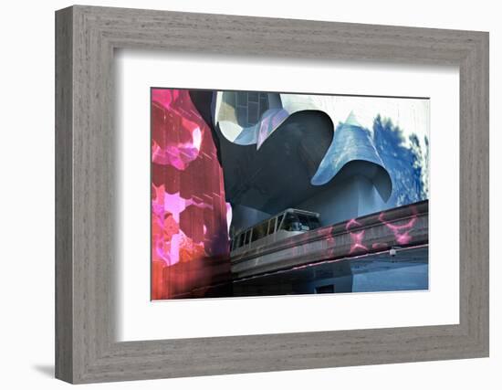 Monorail, Experience Music Project, Designed Frank Gehry, Seattle, Washington, USA-Charles Sleicher-Framed Photographic Print