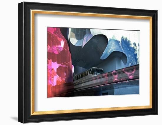 Monorail, Experience Music Project, Designed Frank Gehry, Seattle, Washington, USA-Charles Sleicher-Framed Photographic Print