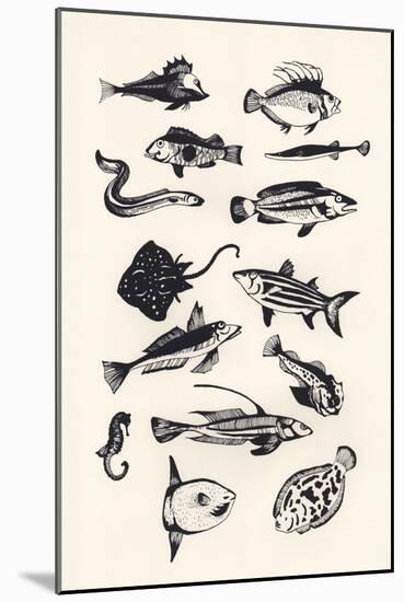 Monotone Plain Fish, 2015-Eliza Southwood-Mounted Giclee Print