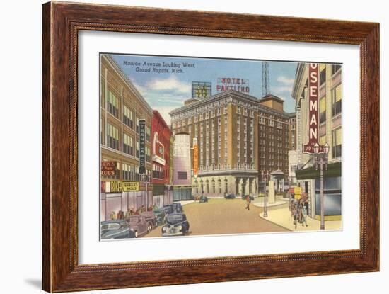 Monroe Avenue, Grand Rapids, Michigan-null-Framed Art Print