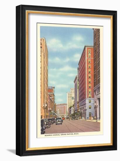 Monroe Avenue, Grand Rapids, Michigan-null-Framed Art Print