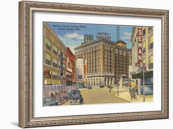 Monroe Avenue, Grand Rapids, Michigan-null-Framed Art Print