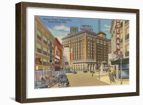 Monroe Avenue, Grand Rapids, Michigan-null-Framed Art Print