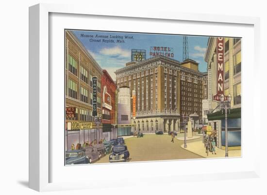 Monroe Avenue, Grand Rapids, Michigan-null-Framed Art Print