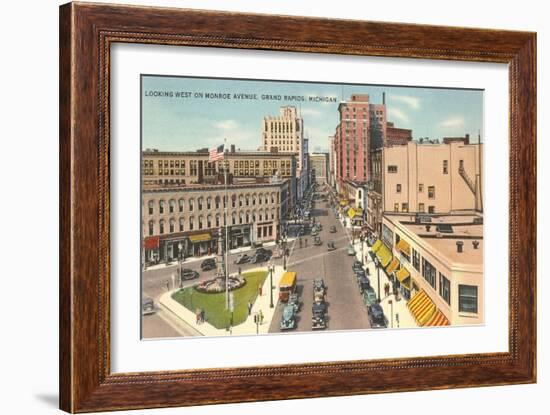 Monroe Avenue, Grand Rapids, Michigan-null-Framed Art Print