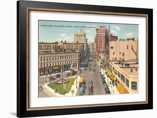 Monroe Avenue, Grand Rapids, Michigan-null-Framed Art Print