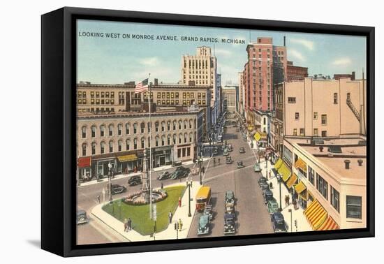 Monroe Avenue, Grand Rapids, Michigan-null-Framed Stretched Canvas