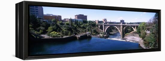 Monroe Street Bridge across Spokane River, Spokane, Washington State, USA-null-Framed Stretched Canvas