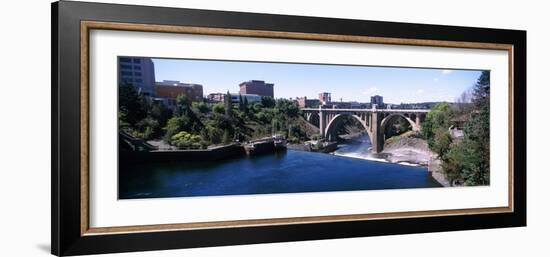 Monroe Street Bridge across Spokane River, Spokane, Washington State, USA-null-Framed Photographic Print