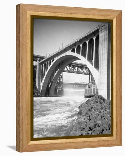 Monroe Street Bridge, Spokane River, Spokane, 1916-null-Framed Premier Image Canvas