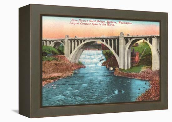 Monroe Street Bridge, Spokane, Washington-null-Framed Stretched Canvas