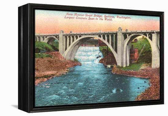 Monroe Street Bridge, Spokane, Washington-null-Framed Stretched Canvas