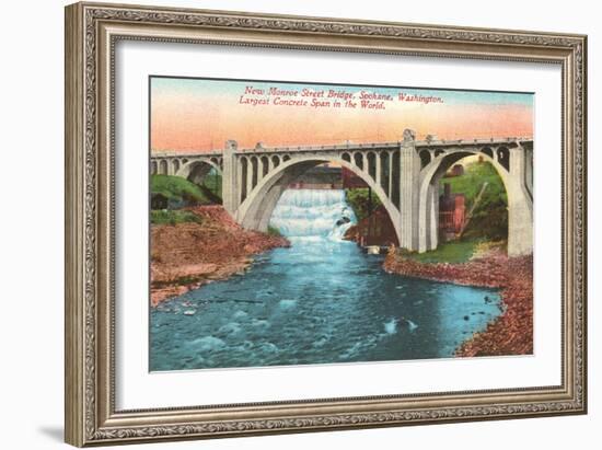 Monroe Street Bridge, Spokane, Washington-null-Framed Art Print