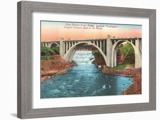 Monroe Street Bridge, Spokane, Washington-null-Framed Art Print