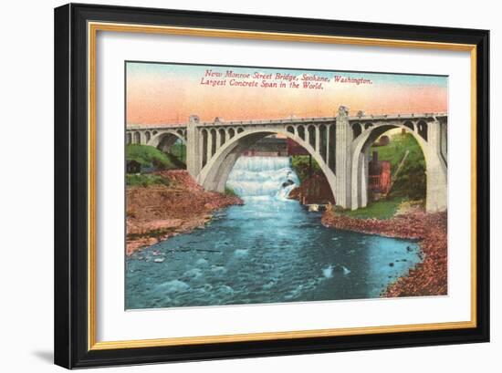 Monroe Street Bridge, Spokane, Washington-null-Framed Art Print