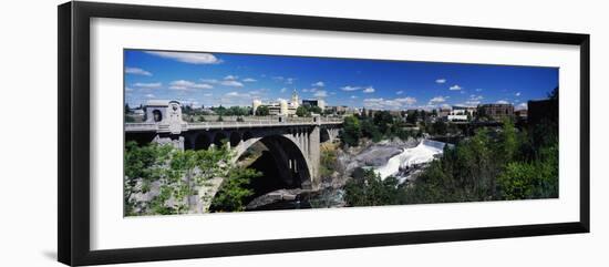 Monroe Street Bridge with City in the Background, Spokane, Washington State, USA-null-Framed Photographic Print