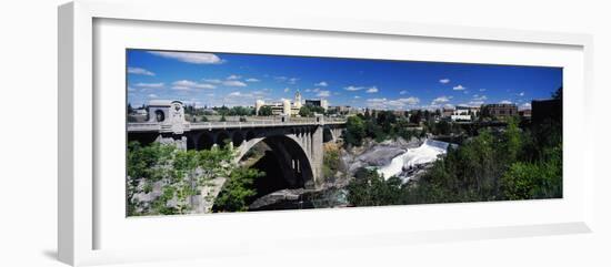 Monroe Street Bridge with City in the Background, Spokane, Washington State, USA-null-Framed Photographic Print