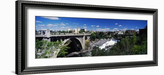 Monroe Street Bridge with City in the Background, Spokane, Washington State, USA-null-Framed Photographic Print