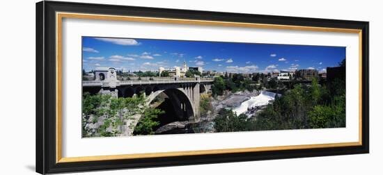 Monroe Street Bridge with City in the Background, Spokane, Washington State, USA-null-Framed Photographic Print