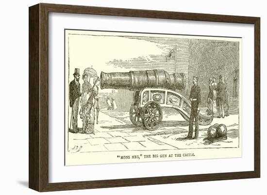 "Mons Meg," the Big Gun at the Castle-English School-Framed Giclee Print