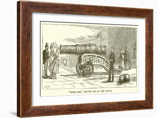 "Mons Meg," the Big Gun at the Castle-English School-Framed Giclee Print