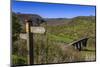 Monsal Head Viaduct and Footpath Sign in Spring, Peak District National Park, Derbyshire, England-Eleanor Scriven-Mounted Photographic Print