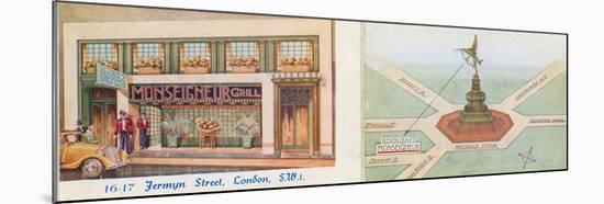 Monseigneur Grill, 16-17 Jermyn Street, London Sw1-null-Mounted Giclee Print