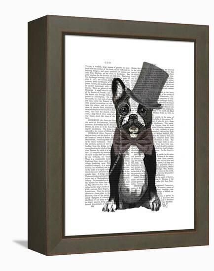 Monsieur Bulldog-Fab Funky-Framed Stretched Canvas