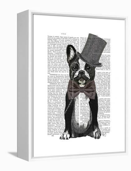 Monsieur Bulldog-Fab Funky-Framed Stretched Canvas