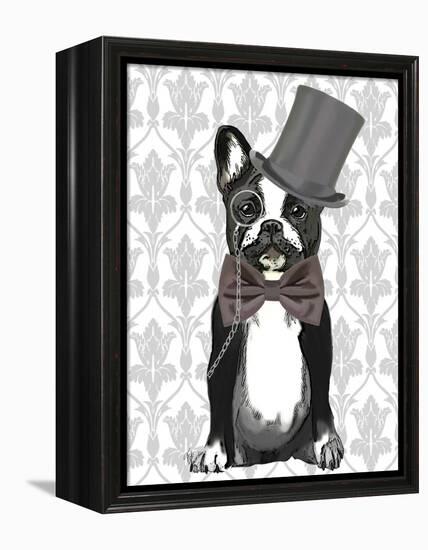 Monsieur Bulldog-Fab Funky-Framed Stretched Canvas