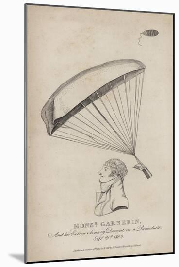 Monsieur Garnerin, and His Extraordinary Descent in a Parachute, 21 September 1802-null-Mounted Giclee Print