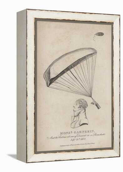 Monsieur Garnerin, and His Extraordinary Descent in a Parachute, 21 September 1802-null-Framed Premier Image Canvas