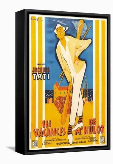 Monsieur Hulot's Holiday, 1953, "Les Vacances De Monsieur Hulot" Directed by Jacques Tati-null-Framed Premier Image Canvas