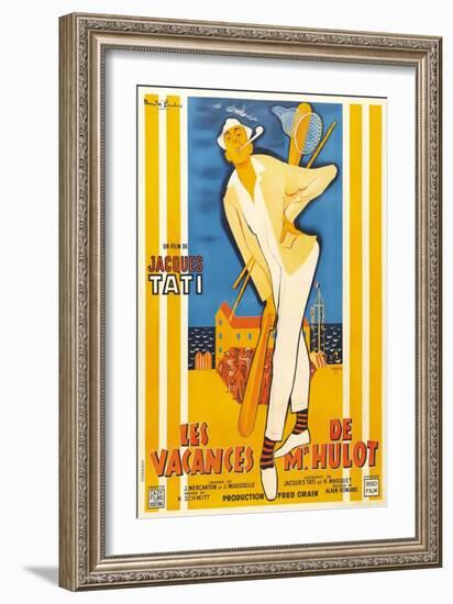 Monsieur Hulot's Holiday, 1953, "Les Vacances De Monsieur Hulot" Directed by Jacques Tati-null-Framed Giclee Print