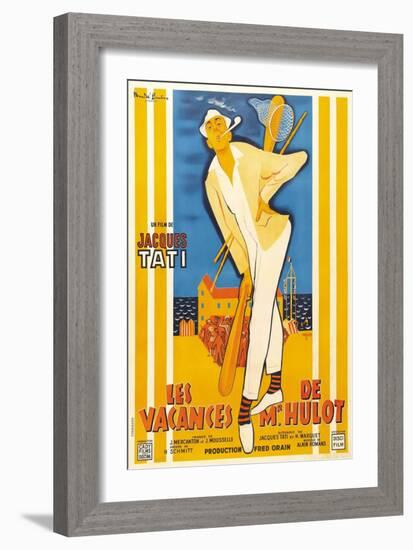 Monsieur Hulot's Holiday, 1953, "Les Vacances De Monsieur Hulot" Directed by Jacques Tati-null-Framed Giclee Print