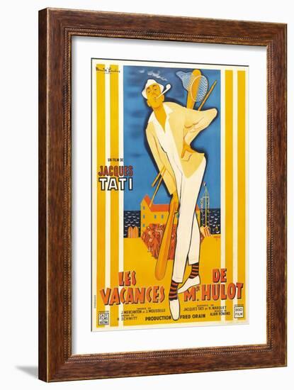 Monsieur Hulot's Holiday, 1953, "Les Vacances De Monsieur Hulot" Directed by Jacques Tati-null-Framed Giclee Print