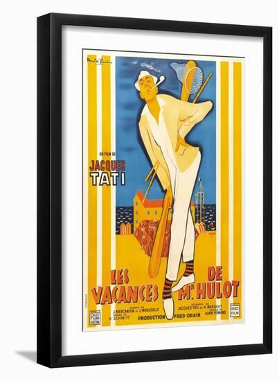 Monsieur Hulot's Holiday, 1953, "Les Vacances De Monsieur Hulot" Directed by Jacques Tati-null-Framed Giclee Print