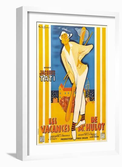 Monsieur Hulot's Holiday, 1953, "Les Vacances De Monsieur Hulot" Directed by Jacques Tati-null-Framed Giclee Print