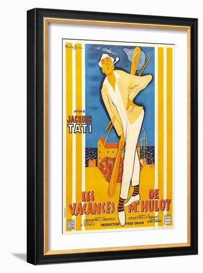 Monsieur Hulot's Holiday, 1953, "Les Vacances De Monsieur Hulot" Directed by Jacques Tati-null-Framed Giclee Print